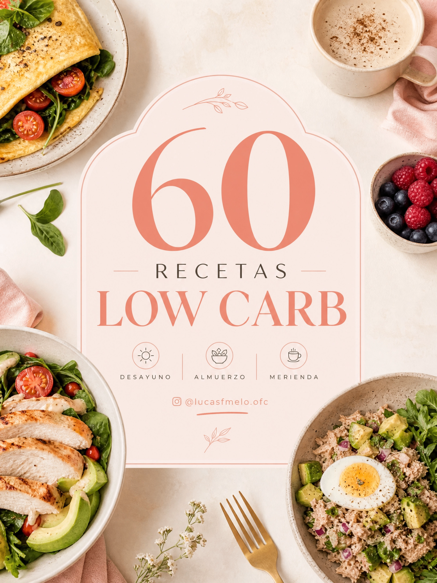 60 Recetas Low Carb — Desayuno, Almuerzo y Merienda